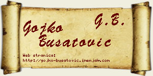 Gojko Bušatović vizit kartica